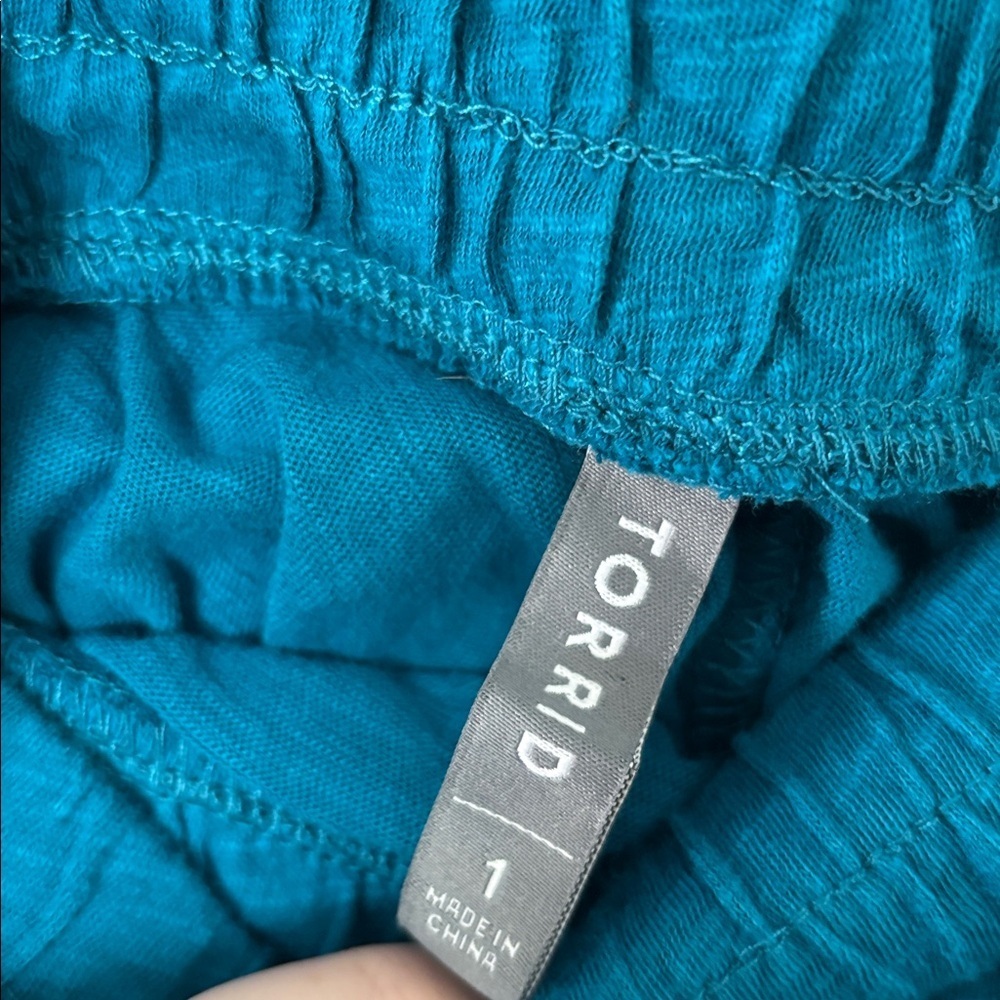 TORRID Slit Front Beach Cover-Up Maxi Skirt 1X 14-16 Teal Blue Women’s Plus Size - Picture 4 of 5